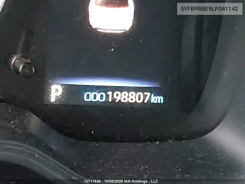 2020 TOYOTA COROLLA VIN 5YFBPRBE9LP041142 — фото 15