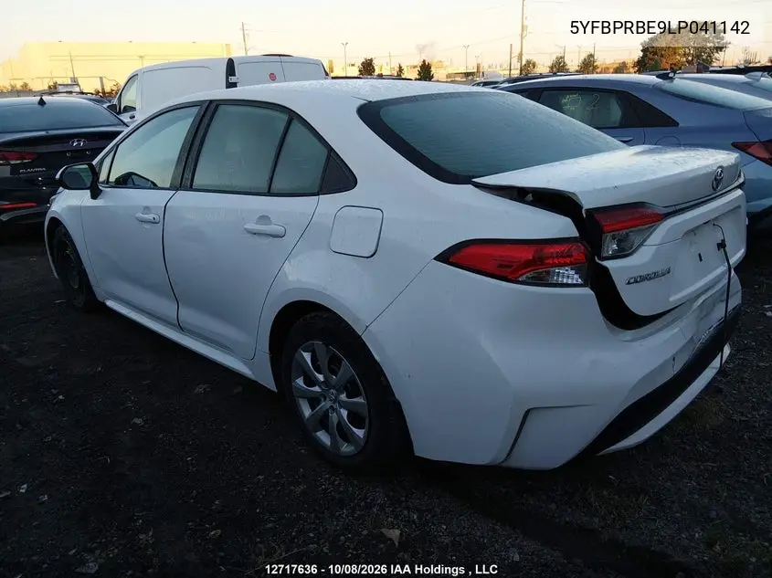 2020 TOYOTA COROLLA VIN 5YFBPRBE9LP041142 — фото 3