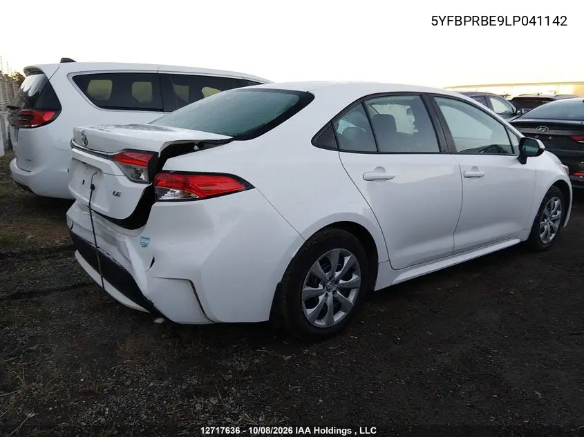 2020 TOYOTA COROLLA VIN 5YFBPRBE9LP041142 — фото 4