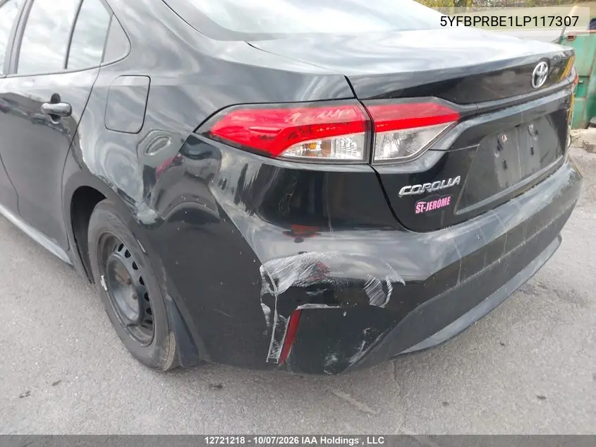 2020 TOYOTA COROLLA VIN 5YFBPRBE1LP117307 — фото 20