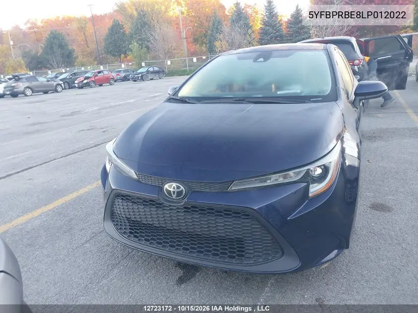 2020 TOYOTA COROLLA VIN 5YFBPRBE8LP012022 — фото 12