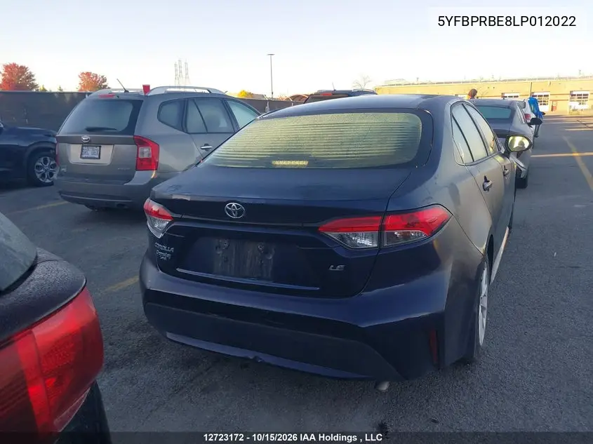 2020 TOYOTA COROLLA VIN 5YFBPRBE8LP012022 — фото 16