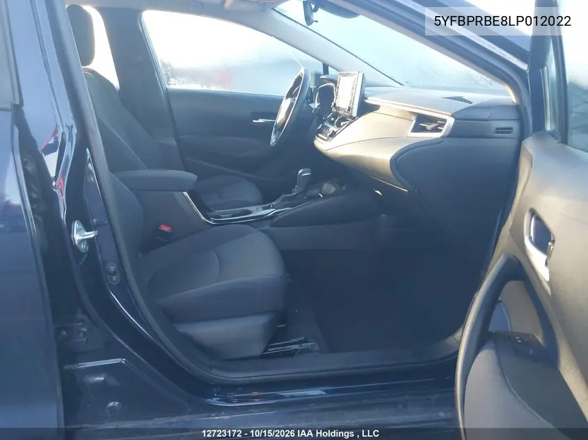 2020 TOYOTA COROLLA VIN 5YFBPRBE8LP012022 — фото 5