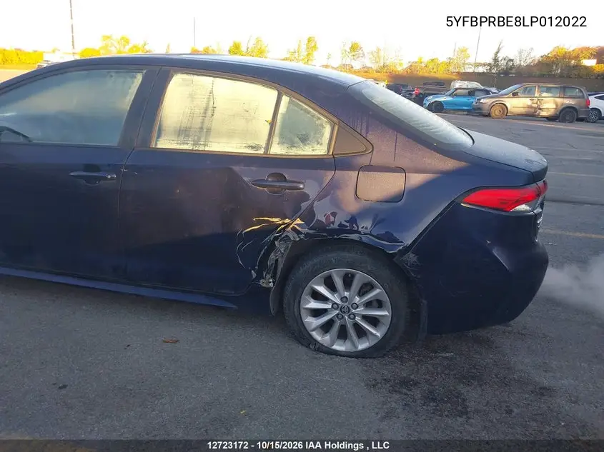 2020 TOYOTA COROLLA VIN 5YFBPRBE8LP012022 — фото 6