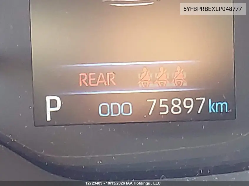 2020 TOYOTA COROLLA VIN 5YFBPRBEXLP048777 — фото 15