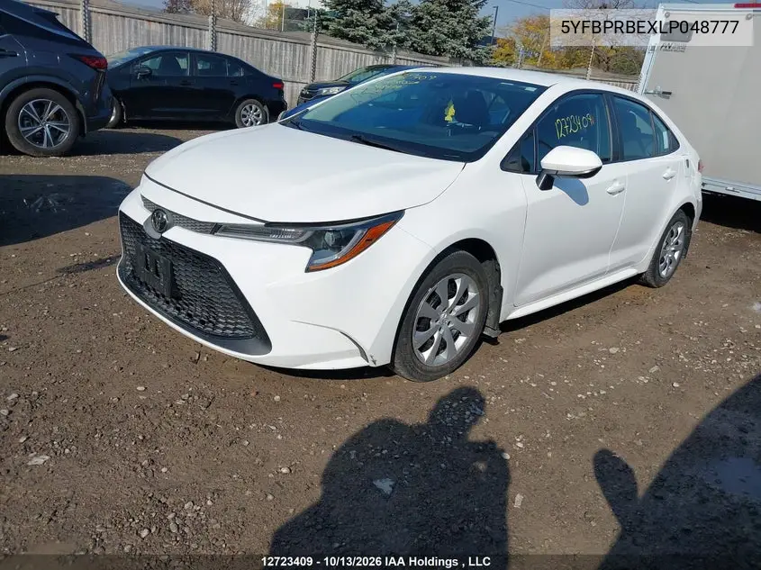 2020 TOYOTA COROLLA VIN 5YFBPRBEXLP048777 — фото 2