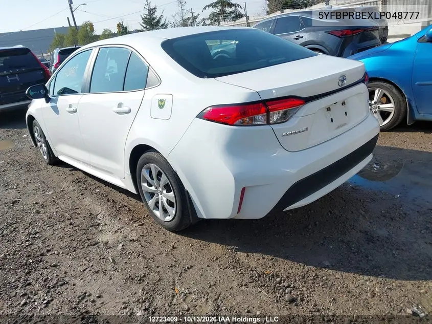 2020 TOYOTA COROLLA VIN 5YFBPRBEXLP048777 — фото 3