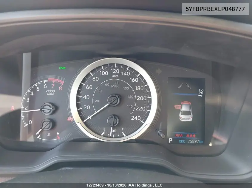 2020 TOYOTA COROLLA VIN 5YFBPRBEXLP048777 — фото 7