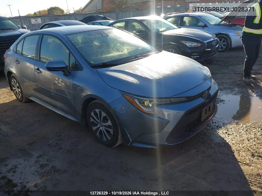 TOYOTA COROLLA 2020, VIN JTDBBRBEXLJ028371