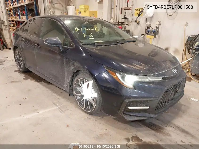 TOYOTA COROLLA 2020, VIN 5YFB4RBE7LP001568