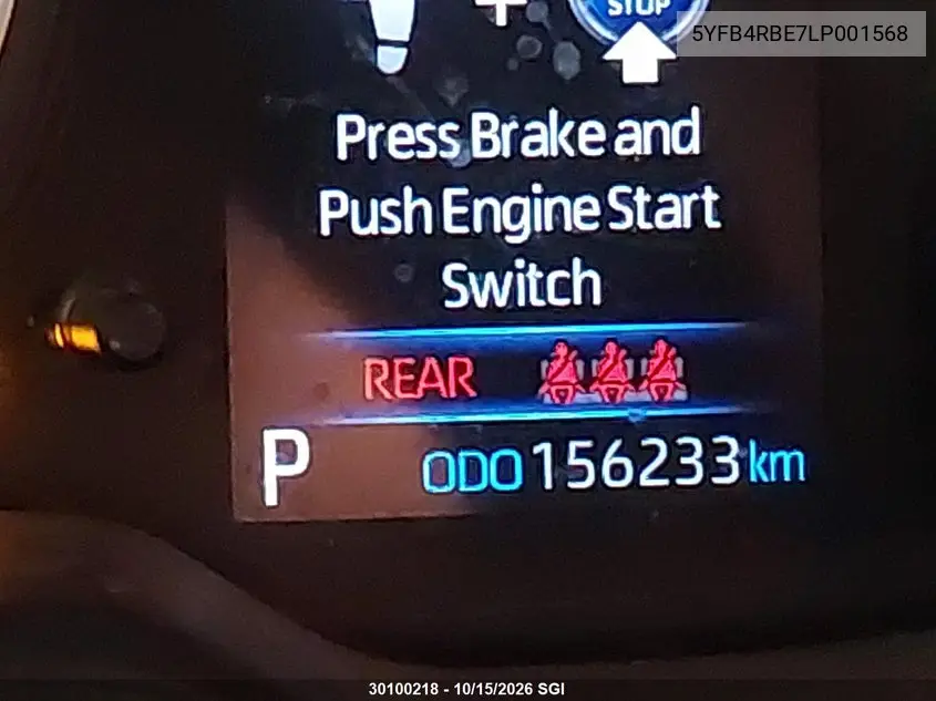 2020 TOYOTA COROLLA VIN 5YFB4RBE7LP001568 — фото 16