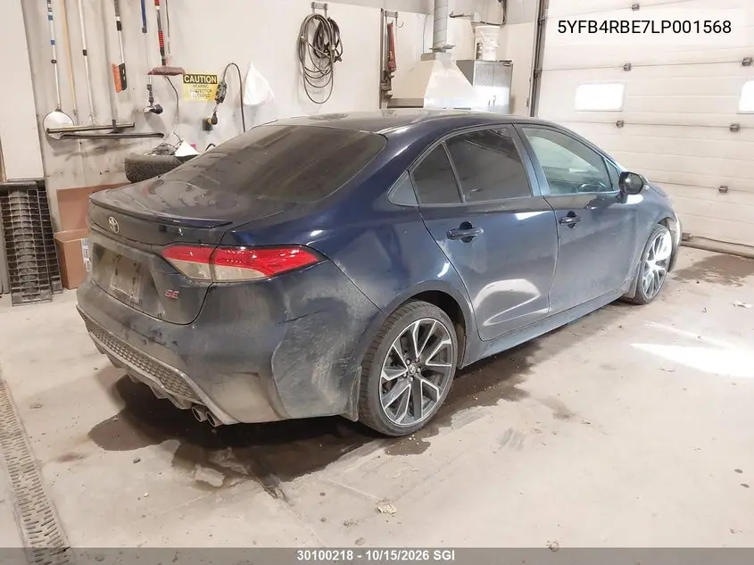 2020 TOYOTA COROLLA VIN 5YFB4RBE7LP001568 — фото 4