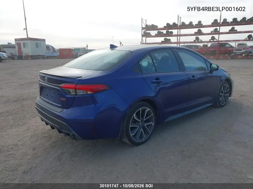 2020 TOYOTA COROLLA VIN 5YFB4RBE3LP001602 — фото 4