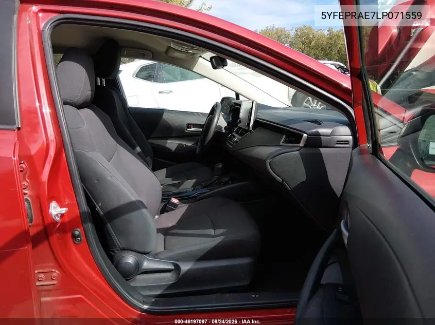 2020 TOYOTA COROLLA VIN 5YFEPRAE7LP071559 — фото 5