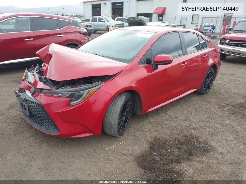 2020 TOYOTA COROLLA VIN 5YFEPRAE6LP140449 — фото 2