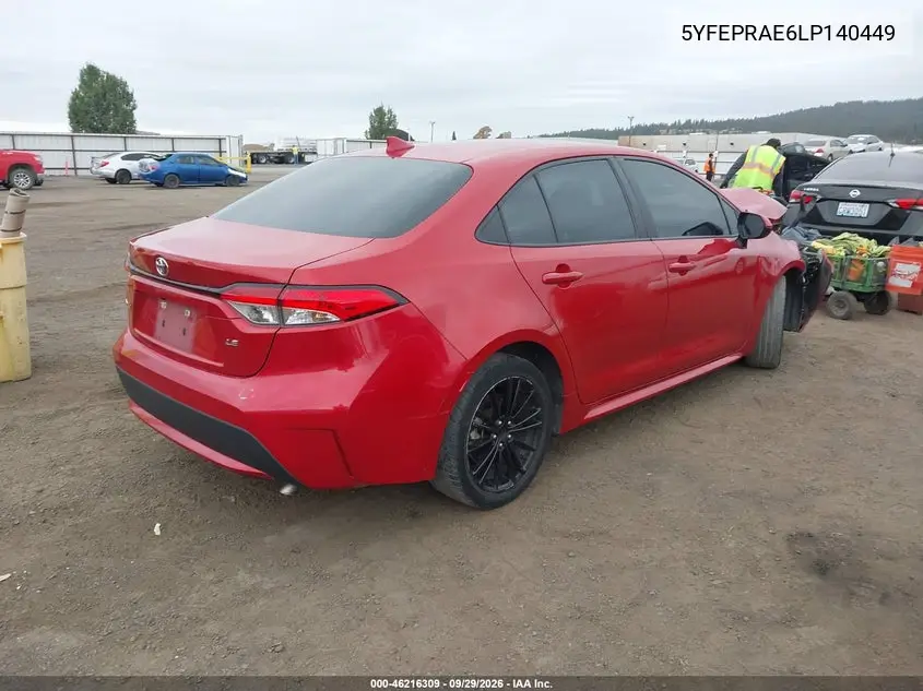 2020 TOYOTA COROLLA VIN 5YFEPRAE6LP140449 — фото 4