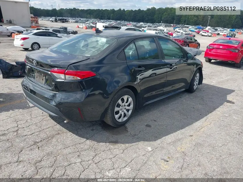 2020 TOYOTA COROLLA VIN 5YFEPRAE2LP085112 — фото 4