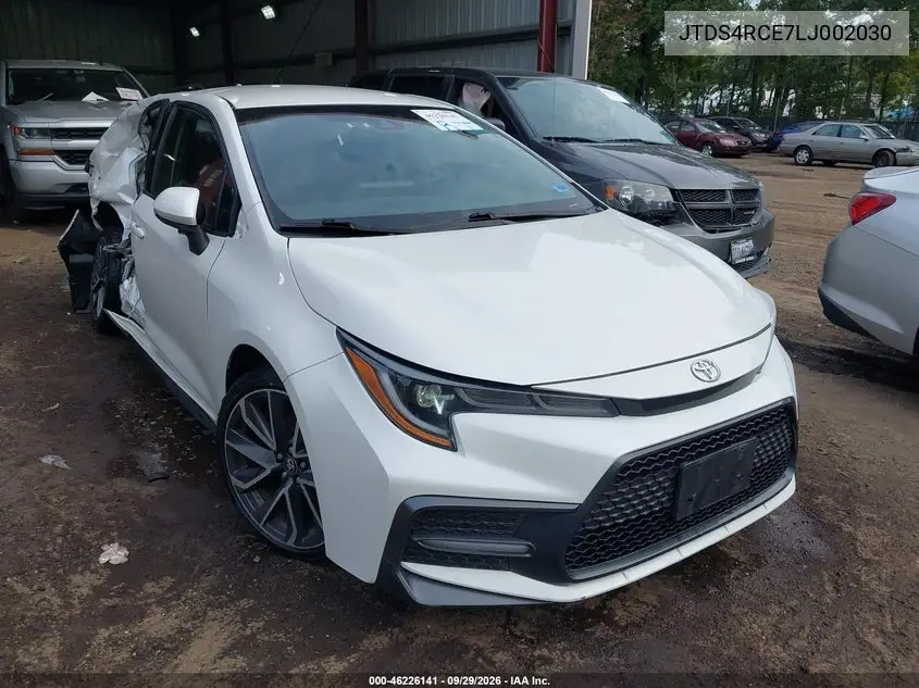 TOYOTA COROLLA 2020, VIN JTDS4RCE7LJ002030