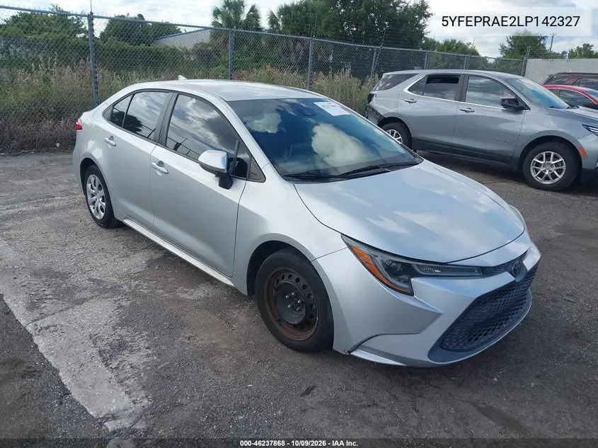 TOYOTA COROLLA 2020, VIN 5YFEPRAE2LP142327