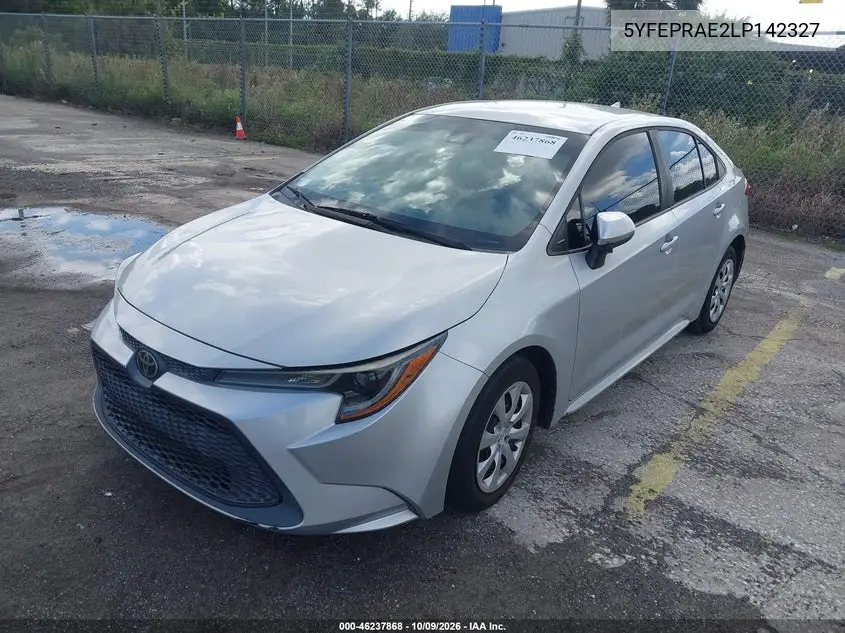 2020 TOYOTA COROLLA VIN 5YFEPRAE2LP142327 — фото 2