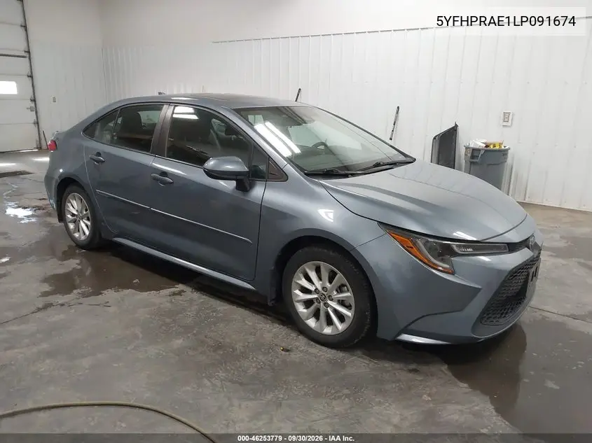 TOYOTA COROLLA 2020, VIN 5YFHPRAE1LP091674
