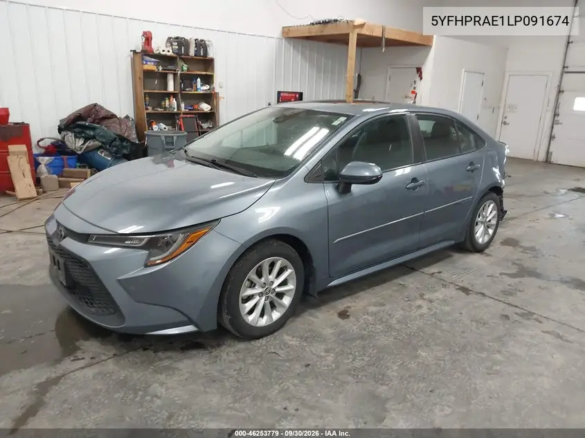 2020 TOYOTA COROLLA VIN 5YFHPRAE1LP091674 — фото 2