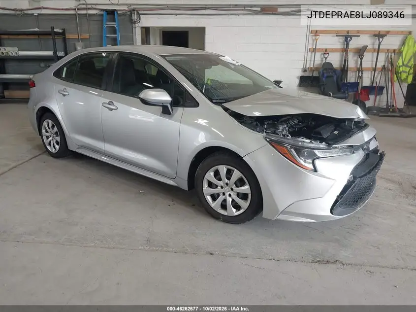 TOYOTA COROLLA 2020, VIN JTDEPRAE8LJ089346