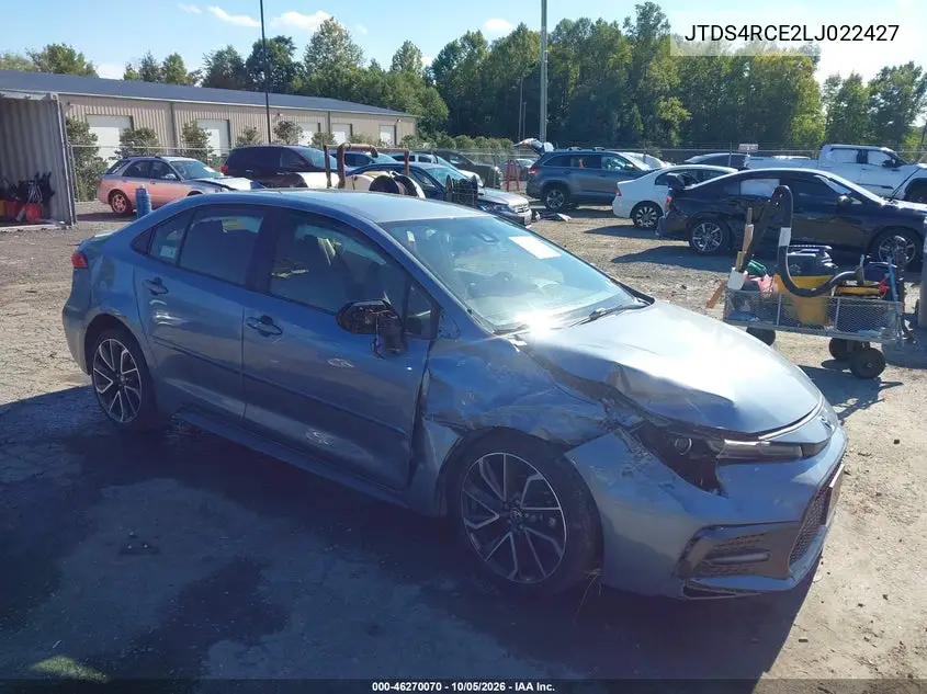 TOYOTA COROLLA 2020, VIN JTDS4RCE2LJ022427
