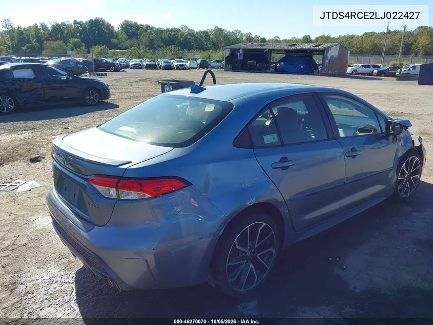 2020 TOYOTA COROLLA VIN JTDS4RCE2LJ022427 — фото 4