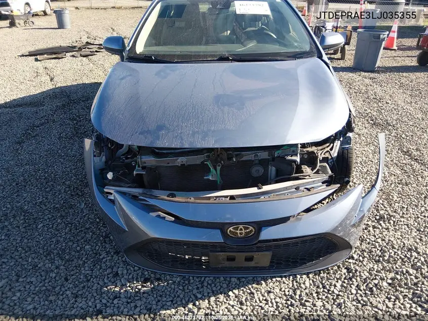 2020 TOYOTA COROLLA VIN JTDEPRAE3LJ035355 — фото 6