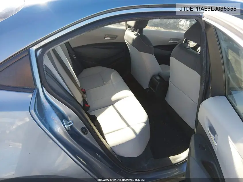 2020 TOYOTA COROLLA VIN JTDEPRAE3LJ035355 — фото 8