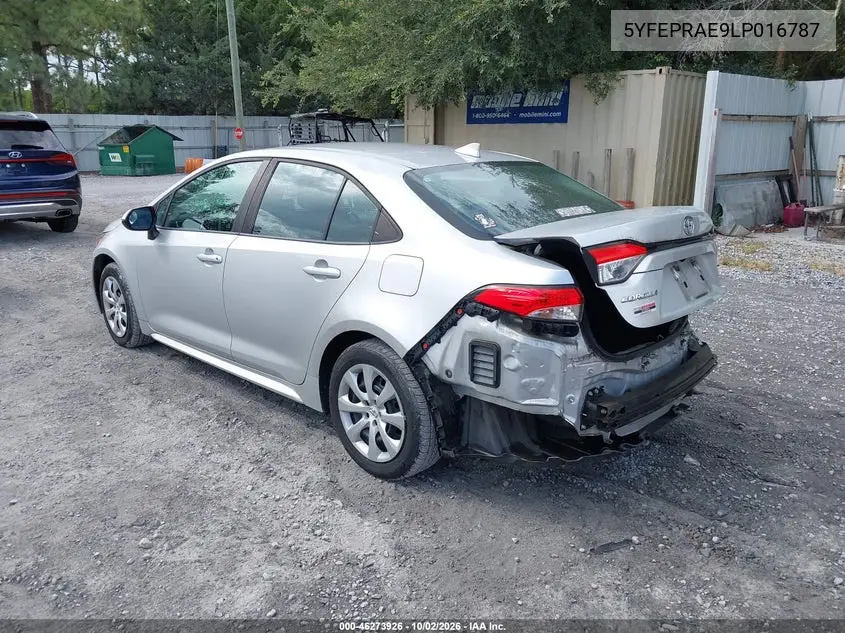 2020 TOYOTA COROLLA VIN 5YFEPRAE9LP016787 — фото 3