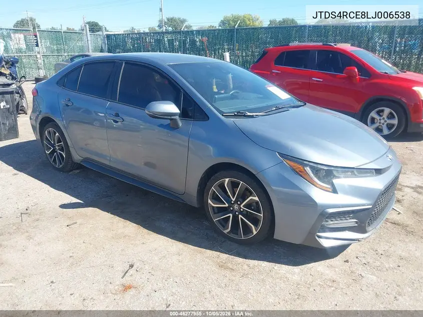 TOYOTA COROLLA 2020, VIN JTDS4RCE8LJ006538