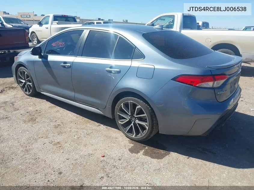 2020 TOYOTA COROLLA VIN JTDS4RCE8LJ006538 — фото 3
