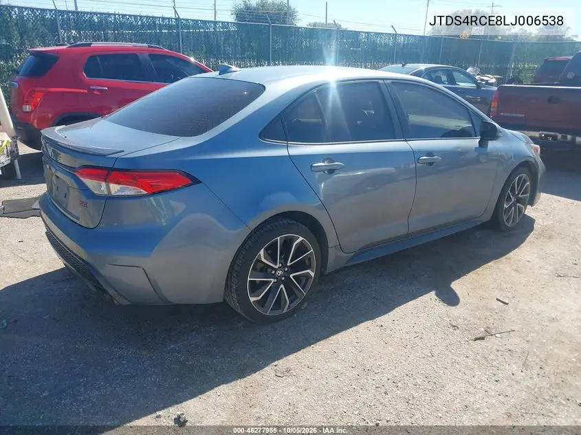 2020 TOYOTA COROLLA VIN JTDS4RCE8LJ006538 — фото 4
