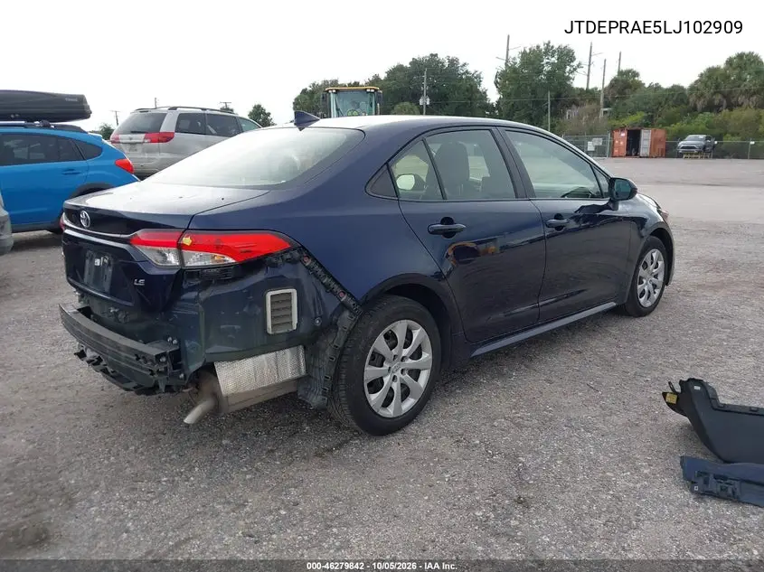 2020 TOYOTA COROLLA VIN JTDEPRAE5LJ102909 — фото 4