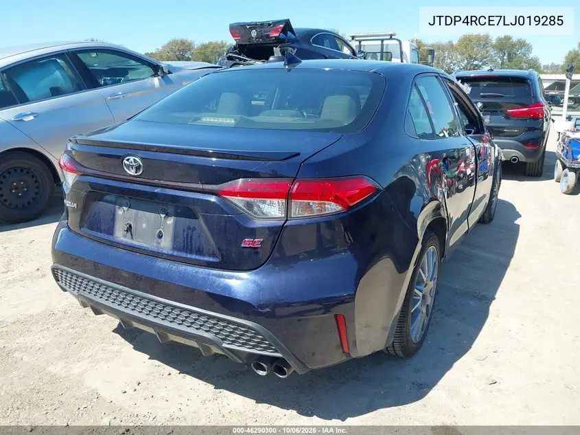 2020 TOYOTA COROLLA VIN JTDP4RCE7LJ019285 — фото 4