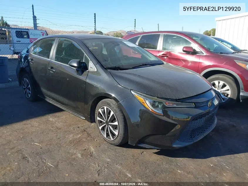 TOYOTA COROLLA 2020, VIN 5YFEPRAE2LP129920