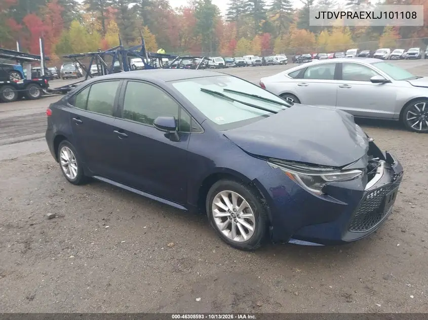 TOYOTA COROLLA 2020, VIN JTDVPRAEXLJ101108