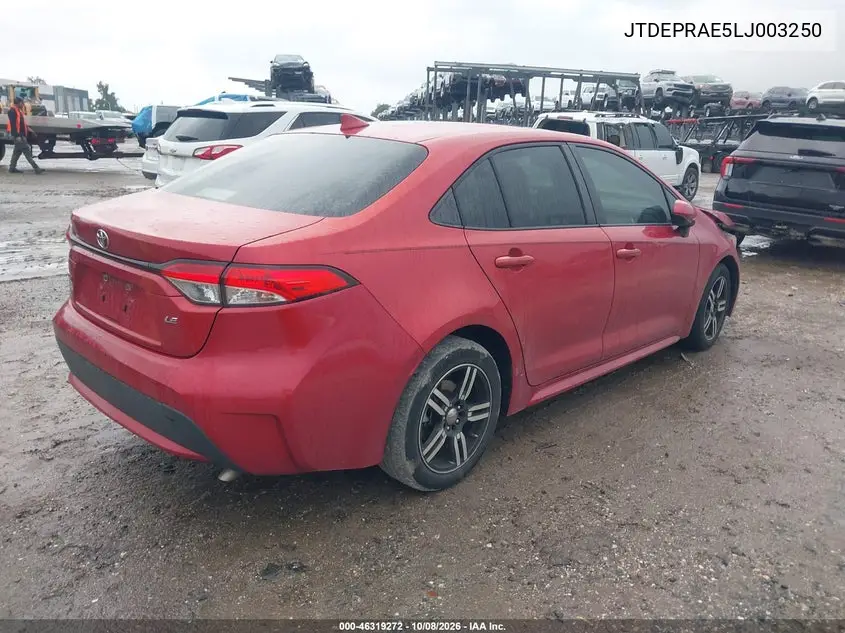 2020 TOYOTA COROLLA VIN JTDEPRAE5LJ003250 — фото 4