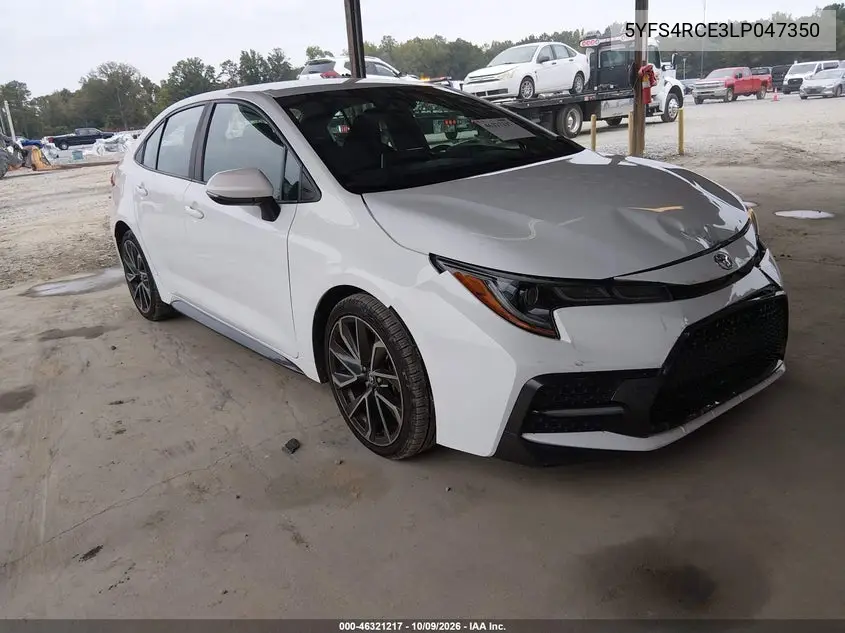 TOYOTA COROLLA 2020, VIN 5YFS4RCE3LP047350