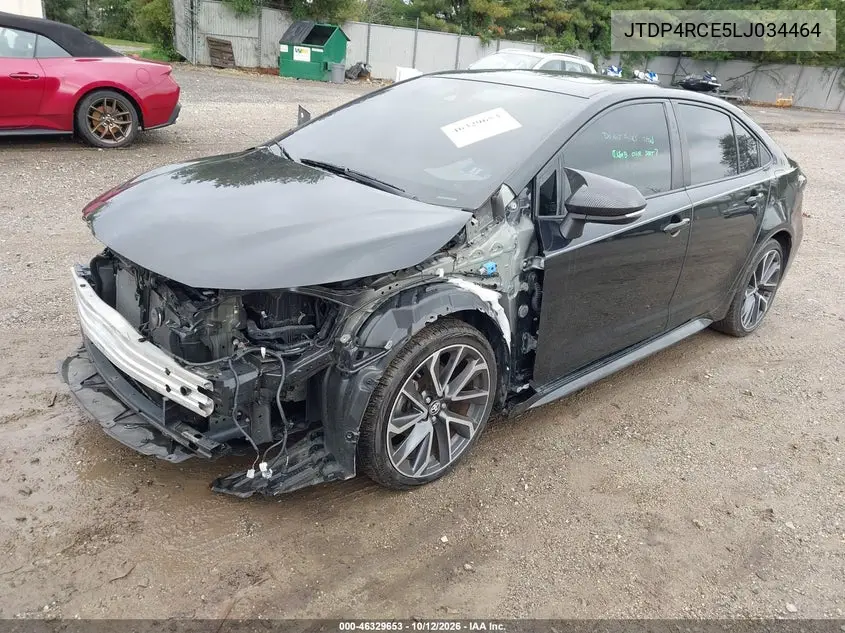 2020 TOYOTA COROLLA VIN JTDP4RCE5LJ034464 — фото 2