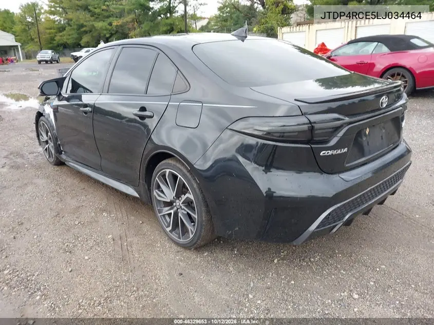 2020 TOYOTA COROLLA VIN JTDP4RCE5LJ034464 — фото 3