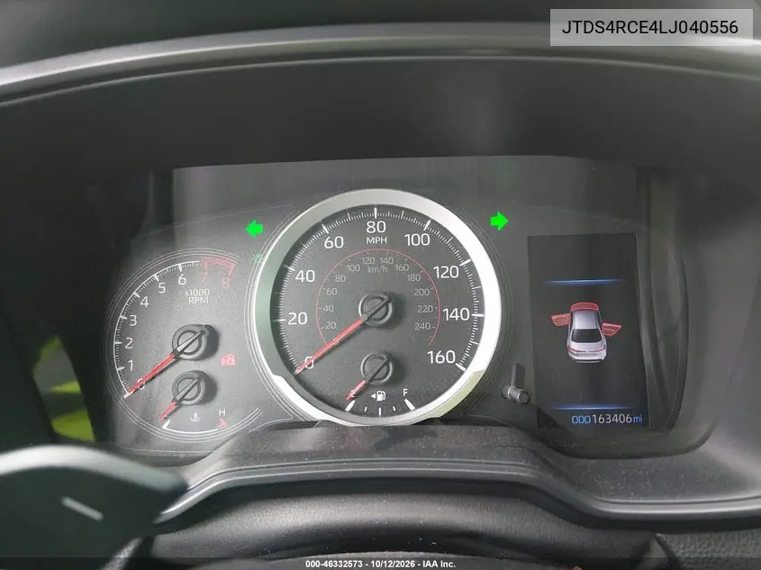 2020 TOYOTA COROLLA VIN JTDS4RCE4LJ040556 — фото 7