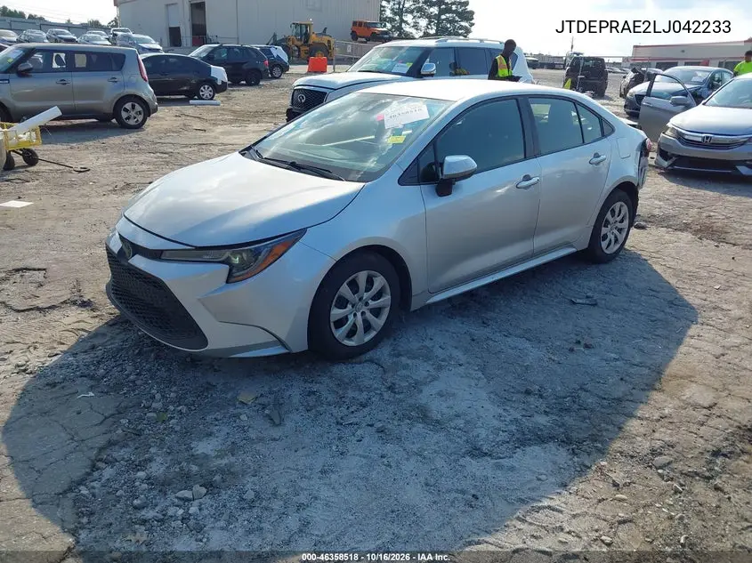 2020 TOYOTA COROLLA VIN JTDEPRAE2LJ042233 — фото 2
