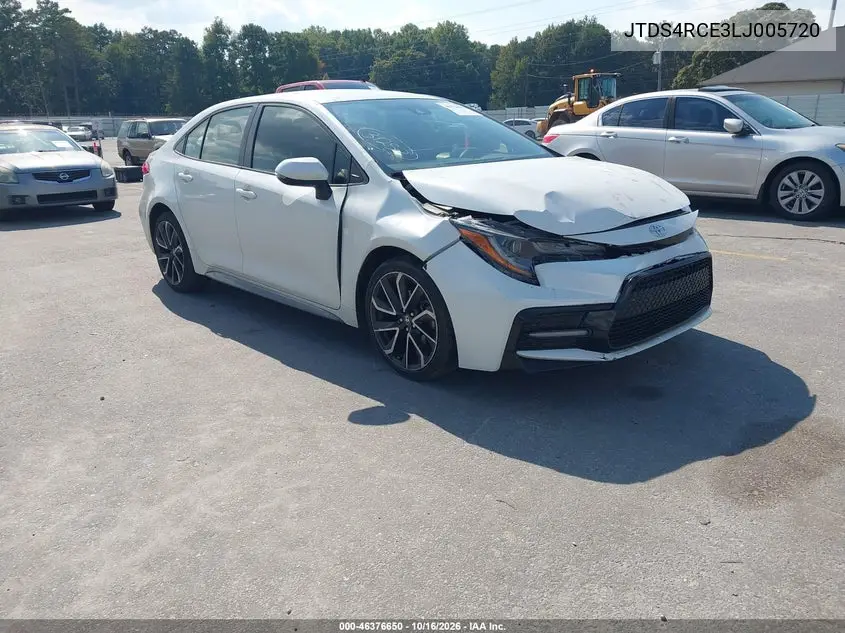 TOYOTA COROLLA 2020, VIN JTDS4RCE3LJ005720