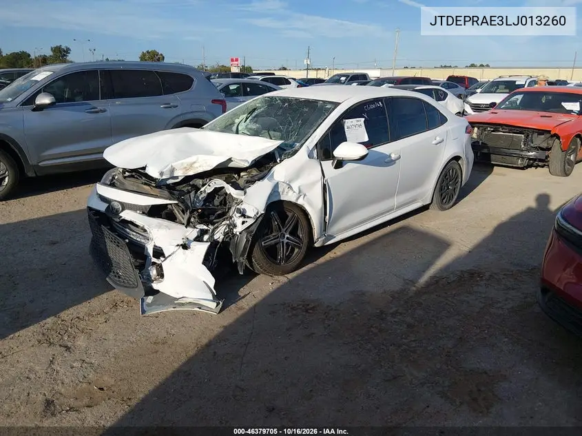 2020 TOYOTA COROLLA VIN JTDEPRAE3LJ013260 — фото 2
