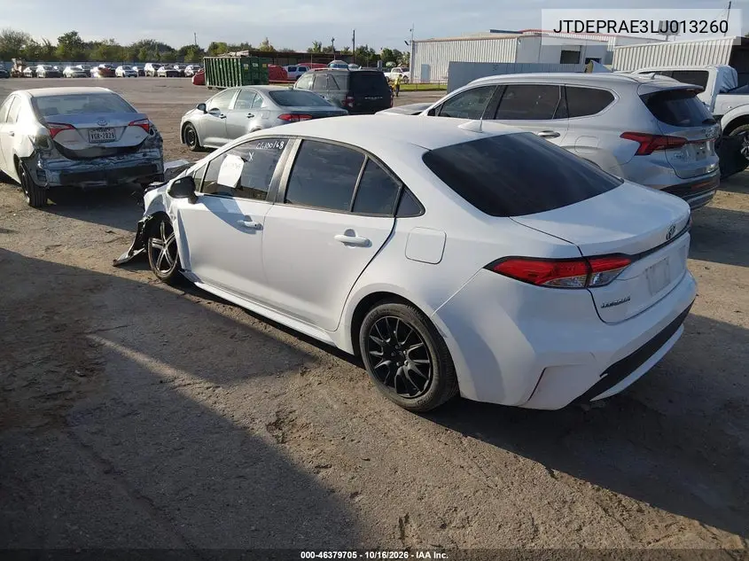 2020 TOYOTA COROLLA VIN JTDEPRAE3LJ013260 — фото 3