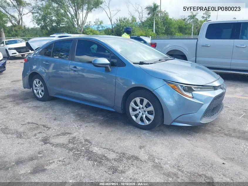 TOYOTA COROLLA 2020, VIN 5YFEPRAE0LP080023