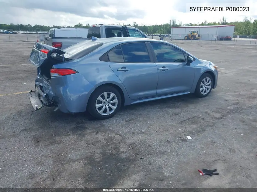 2020 TOYOTA COROLLA VIN 5YFEPRAE0LP080023 — фото 4